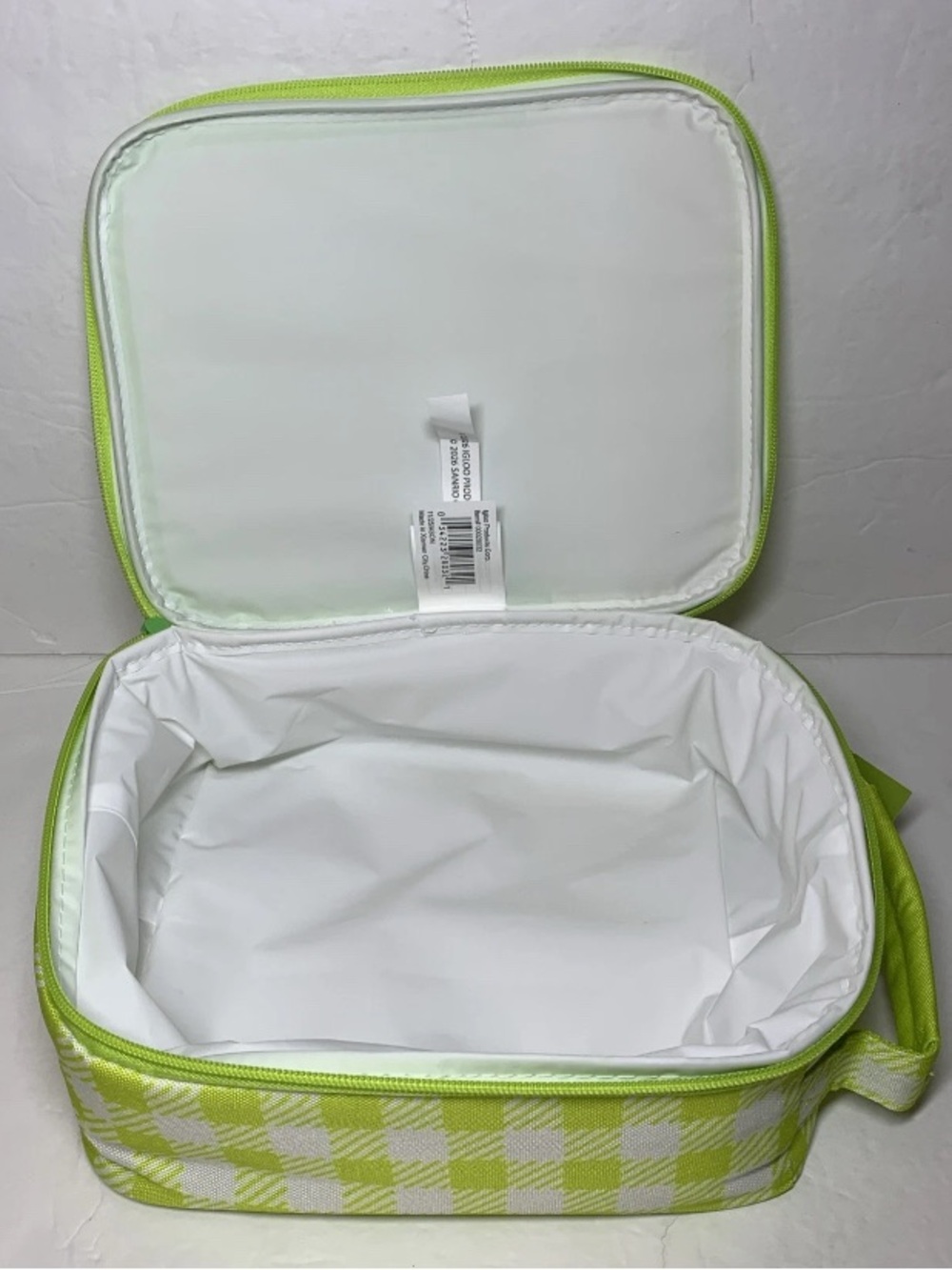 Sanrio KEROPPI Vertical Lunch Box Cooler Bag Gingham Green Igloo Insulated NWT - Picture 6 of 10